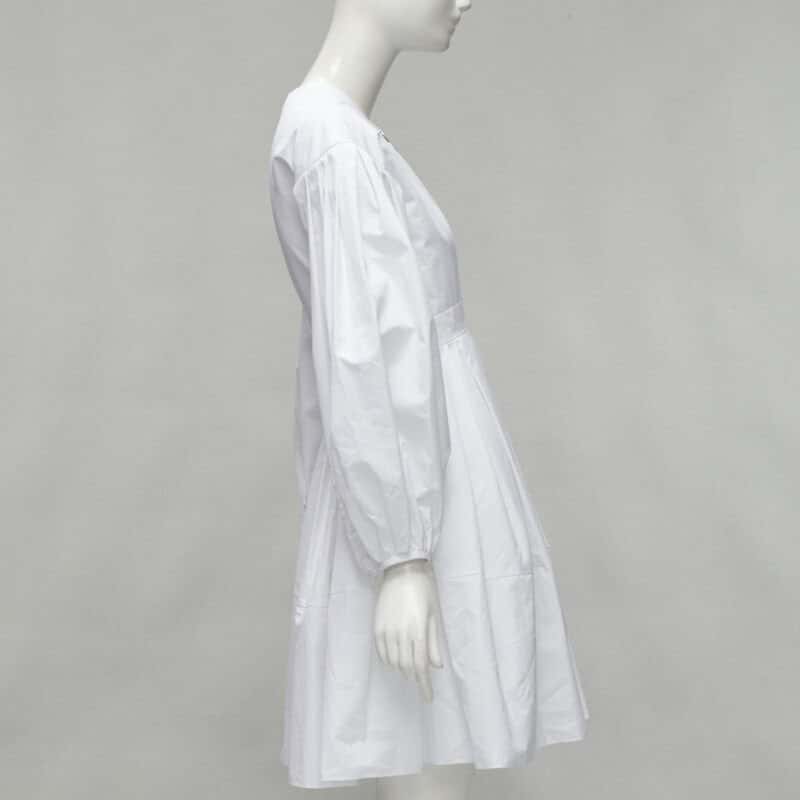 Alexander McQueen White Puff Dress White Cotton Very good - Model View