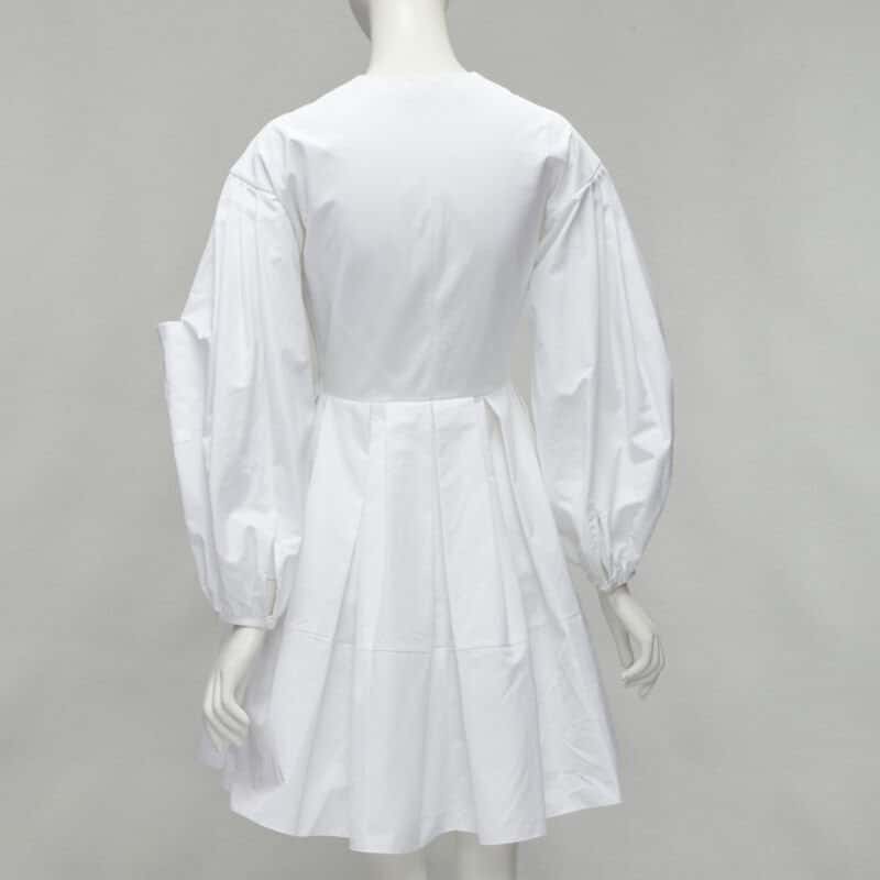 Alexander McQueen White Puff Dress White Cotton Very good - Box View