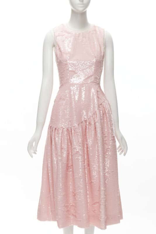 Simone Rocha Blush Sequin Dress Beige Polyester Very good condition - Front View