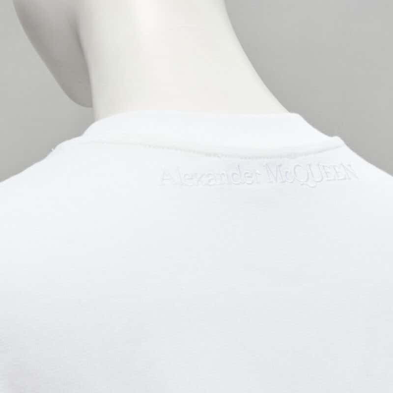 Alexander McQueen Spiral Ruffle Tee Beige Cotton Very good condition - Back View