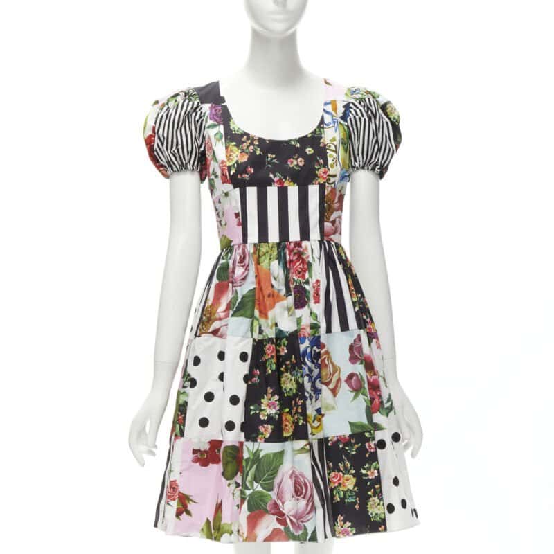 Dolce & Gabbana Sicilian Cotton Poplin Dress Beige Cotton Very good condition - Front View
