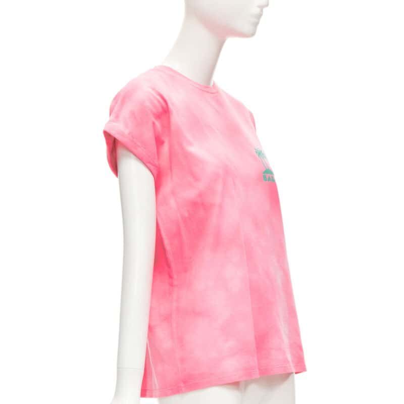 Balmain Palm Tree Shirt Pink Cotton Never worn - Inside View