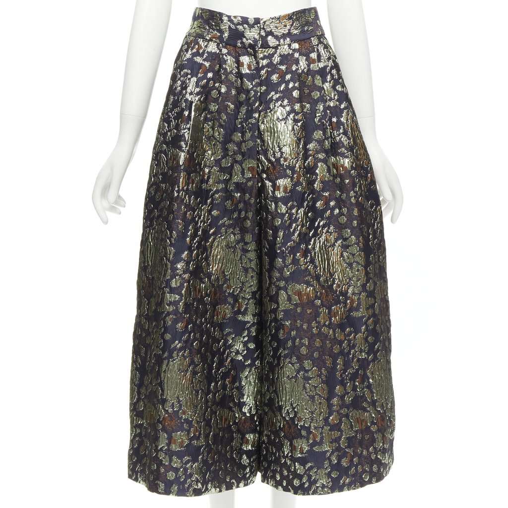 By Malene Birger Gold Brocade Culottes Gold Polyester Never worn - Front View