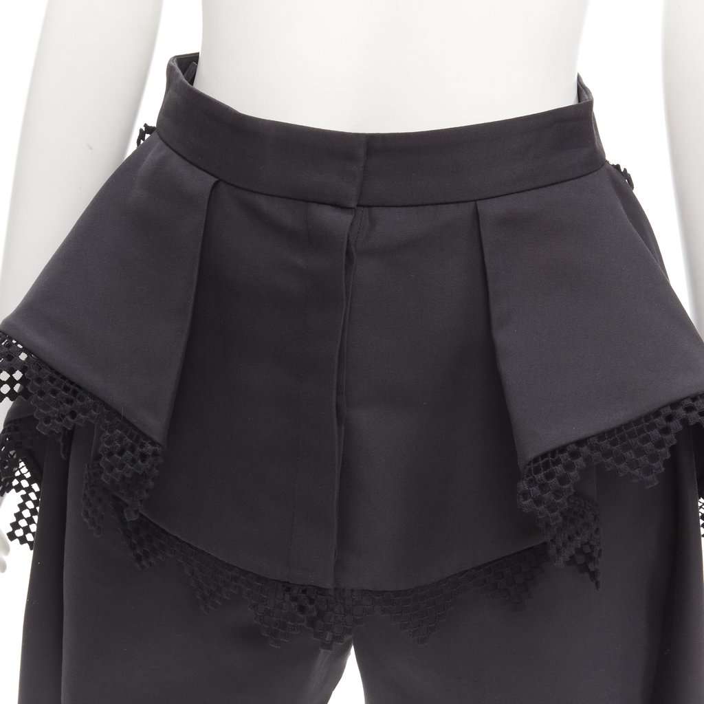 Alexander McQueen Peplum Layer Shorts Black Never worn - Back View