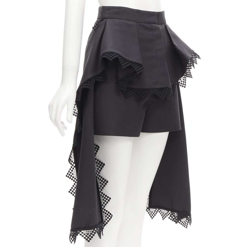 Alexander McQueen Peplum Layer Shorts Black Never worn - Inside View