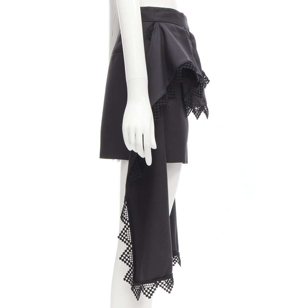 Alexander McQueen Peplum Layer Shorts Black Never worn - Model View