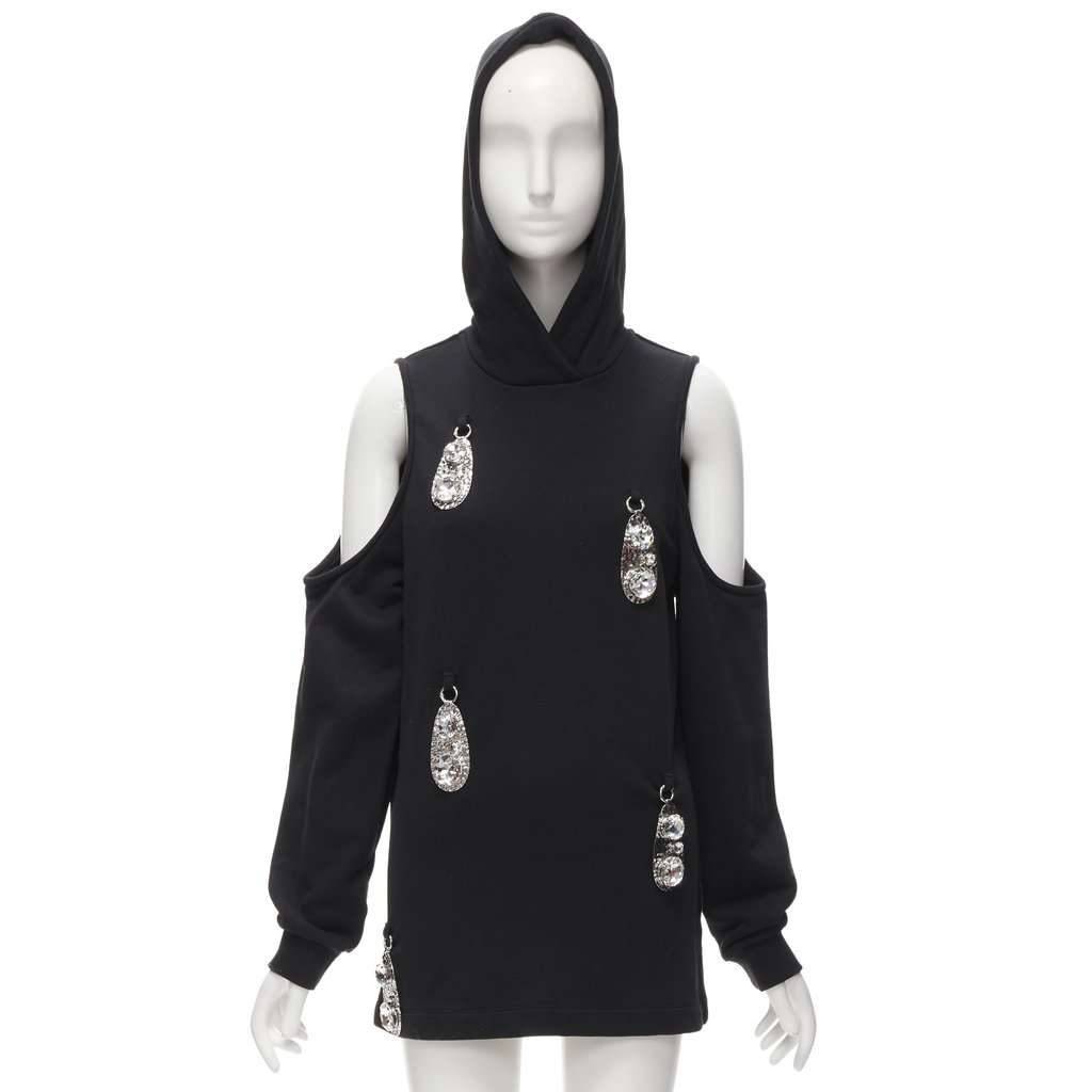 Area Pendant Cold Shoulder Black Cotton Never worn - Front View