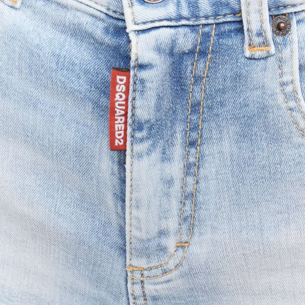Dsquared2 Heart Denim Shorts Blue Never worn - Back View