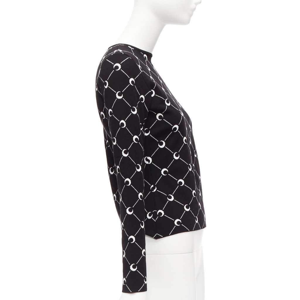 Marine Serre Crescent Moon Sweater Black Viscose Never worn - Model View