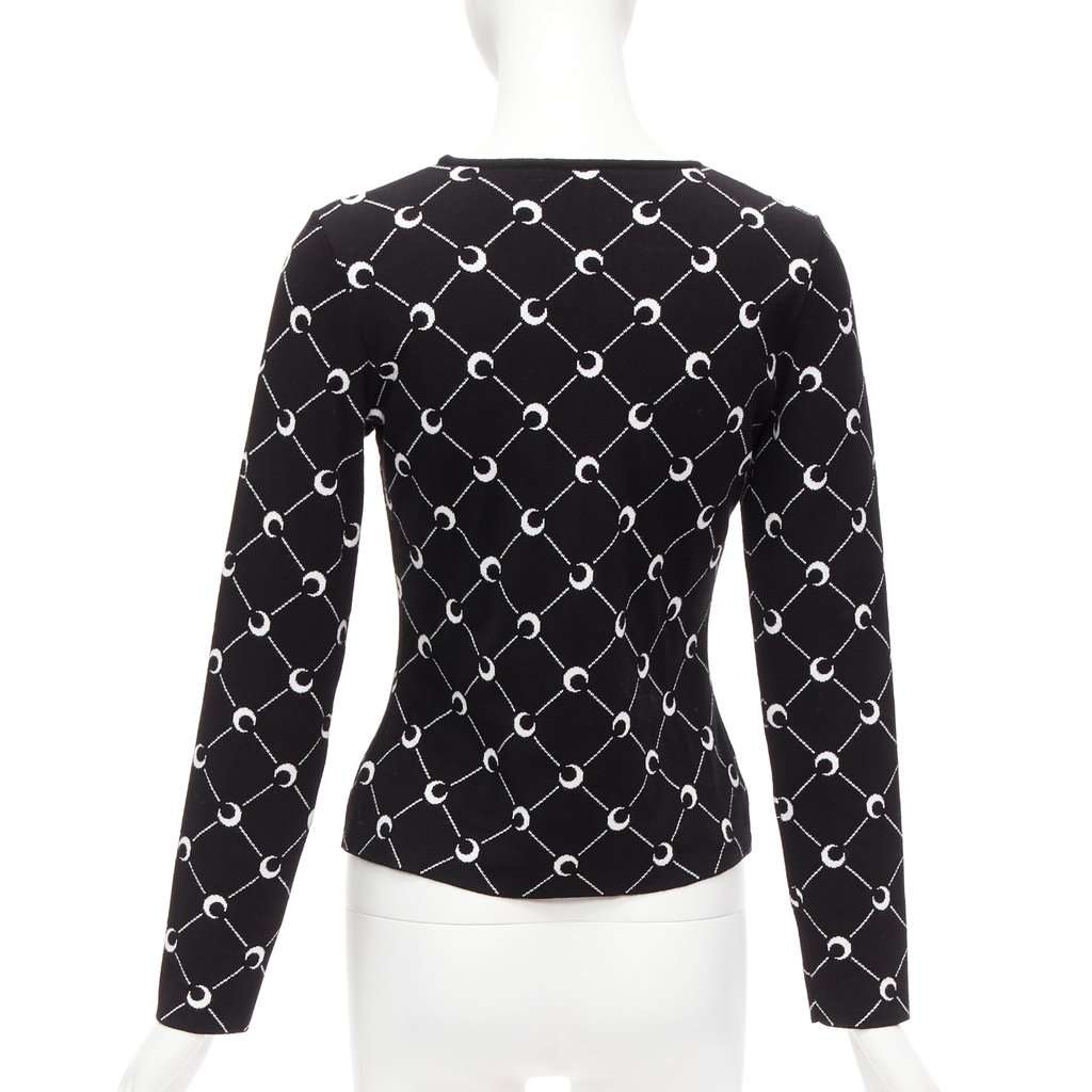Marine Serre Crescent Moon Sweater Black Viscose Never worn - Box View