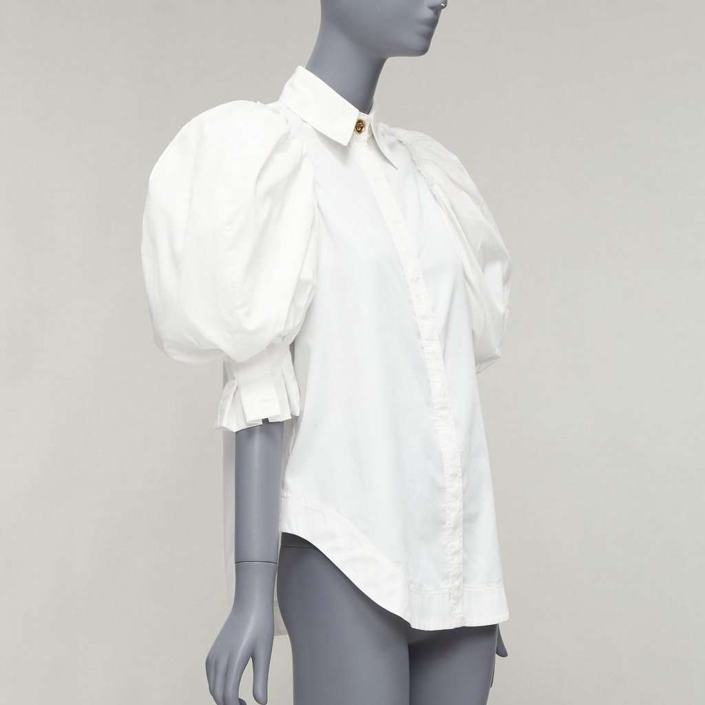Aje Gold Button Shirt White Cotton Very good condition - Inside View