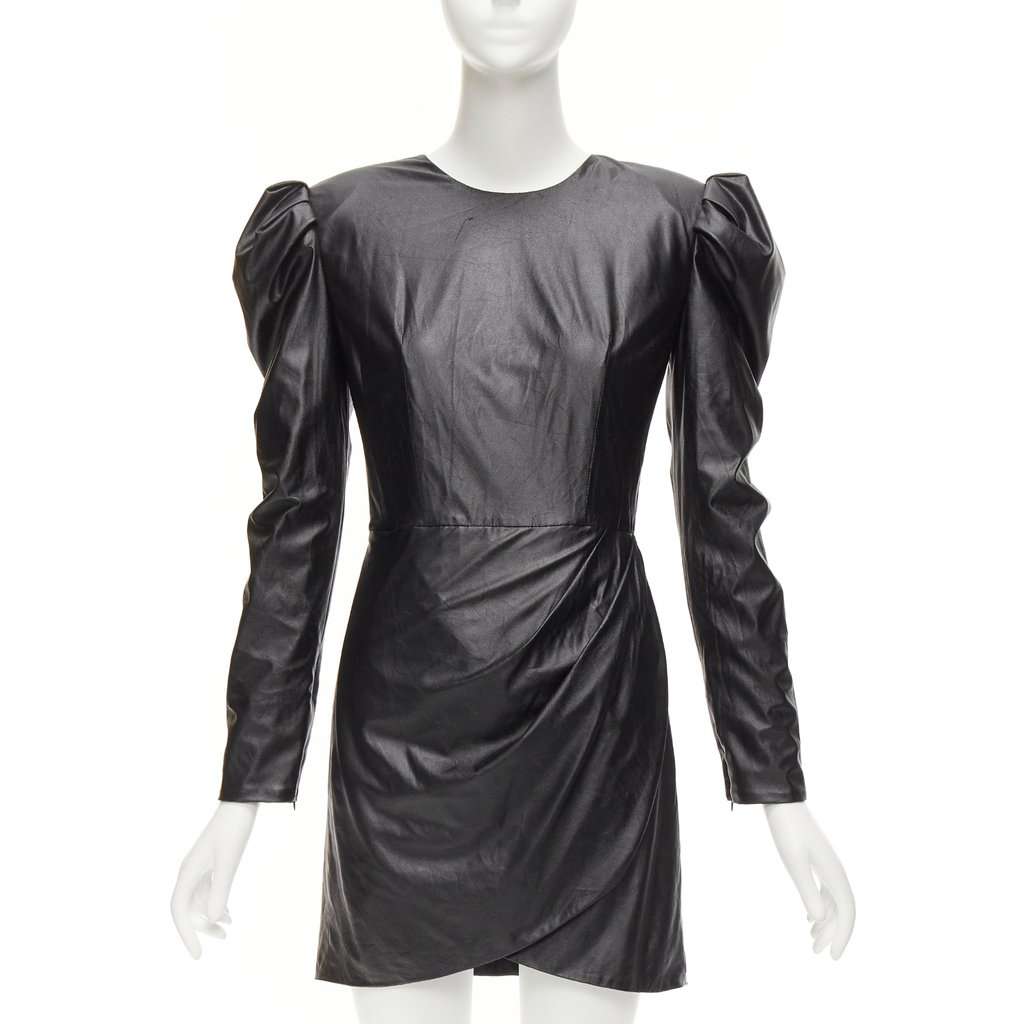Bronx and Banco Coated Puff Dress Black Polyester Fair condition - Front View
