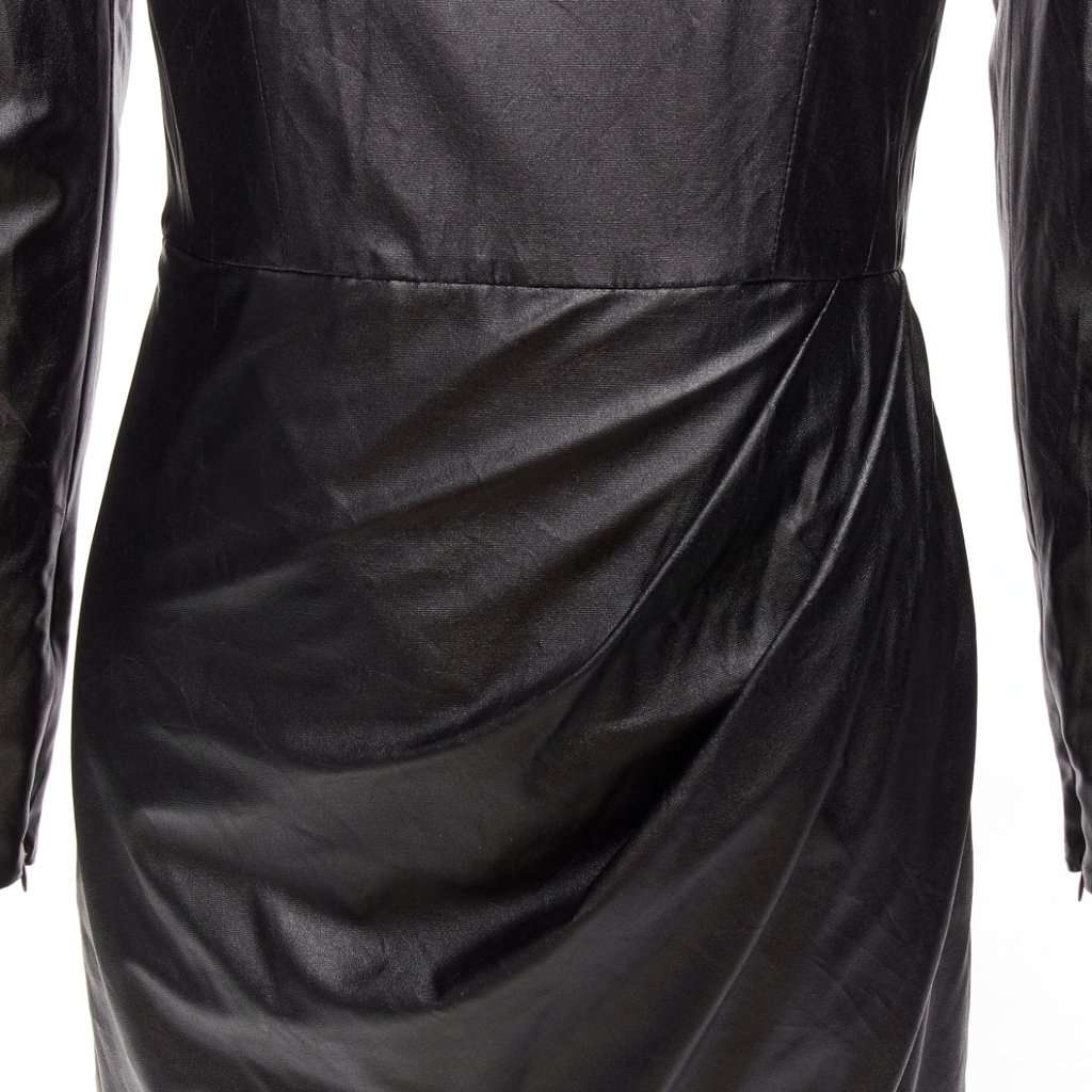 Bronx and Banco Coated Puff Dress Black Polyester Fair condition - Back View