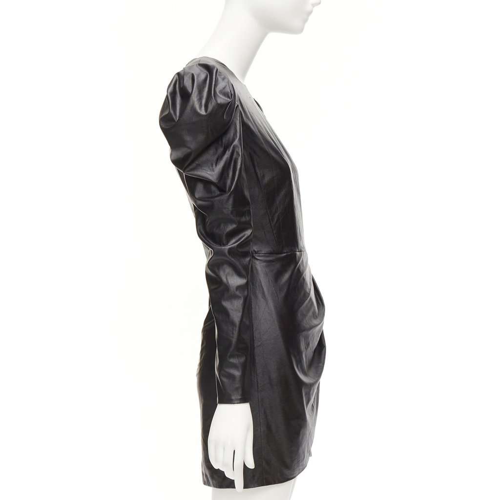 Bronx and Banco Coated Puff Dress Black Polyester Fair condition - Model View