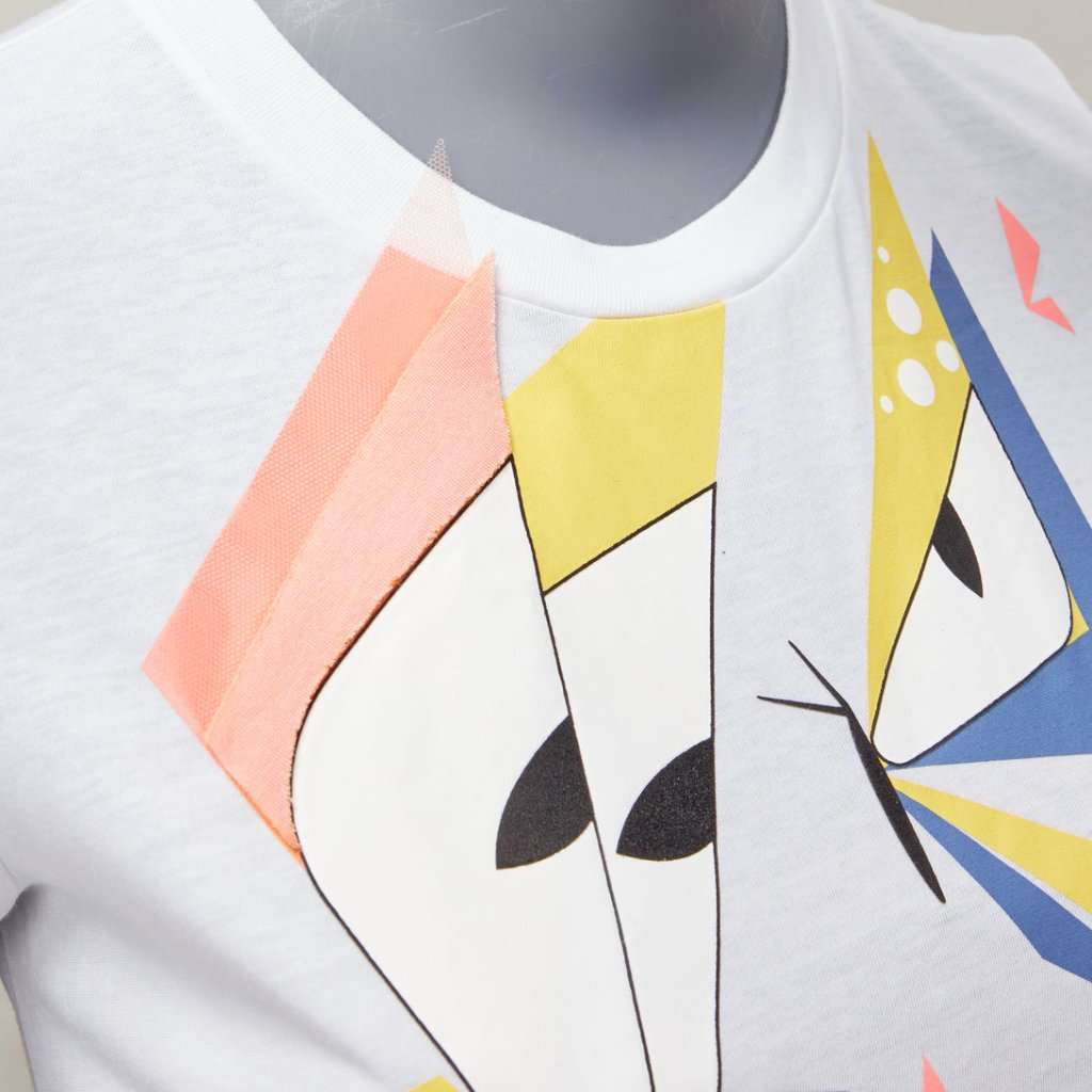 Fendi Monster Applique Shirt White Cotton Never worn - Back View