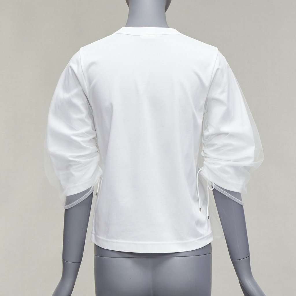 Noir Kei Ninomiya Tulle Overlay Shirt White Cotton Never worn - Box View