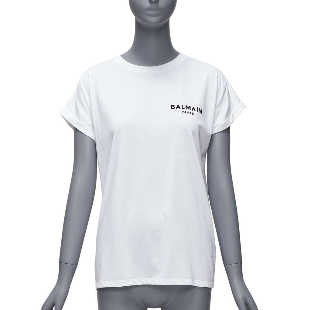 Balmain Logo Cotton Shirt White Cotton Never worn - Front View