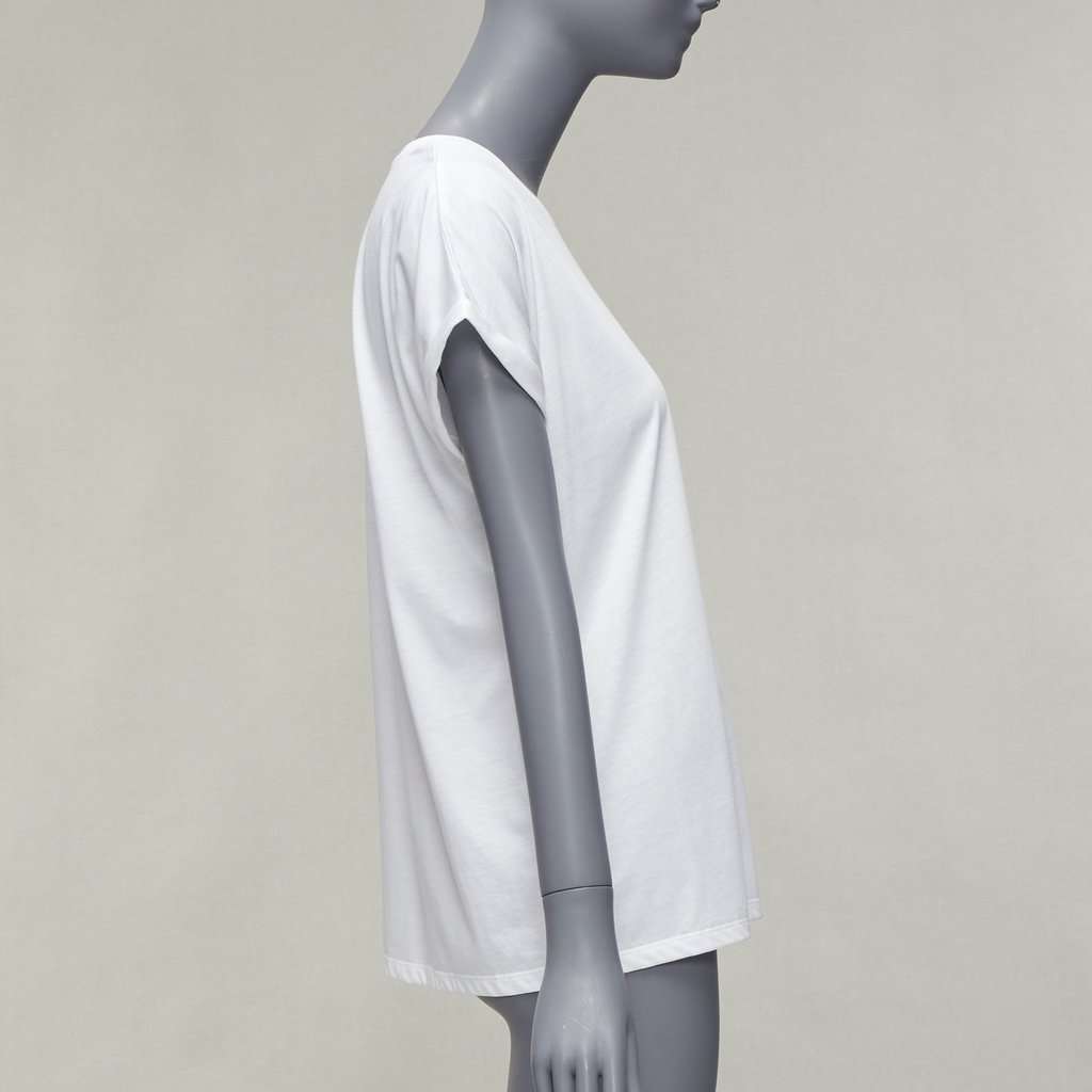Balmain Logo Cotton Shirt White Cotton Never worn - Model View