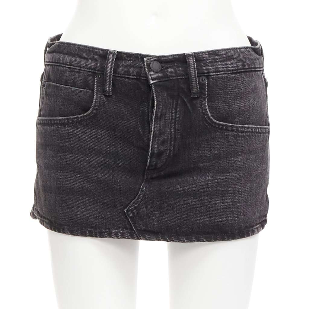 Alexander Wang Skirt Back Skorts Black Cotton Very good condition - Front View
