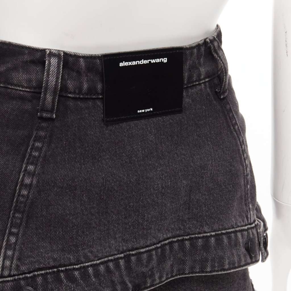 Alexander Wang Cutaway Skort Shorts Black Cotton Very good condition - Back View