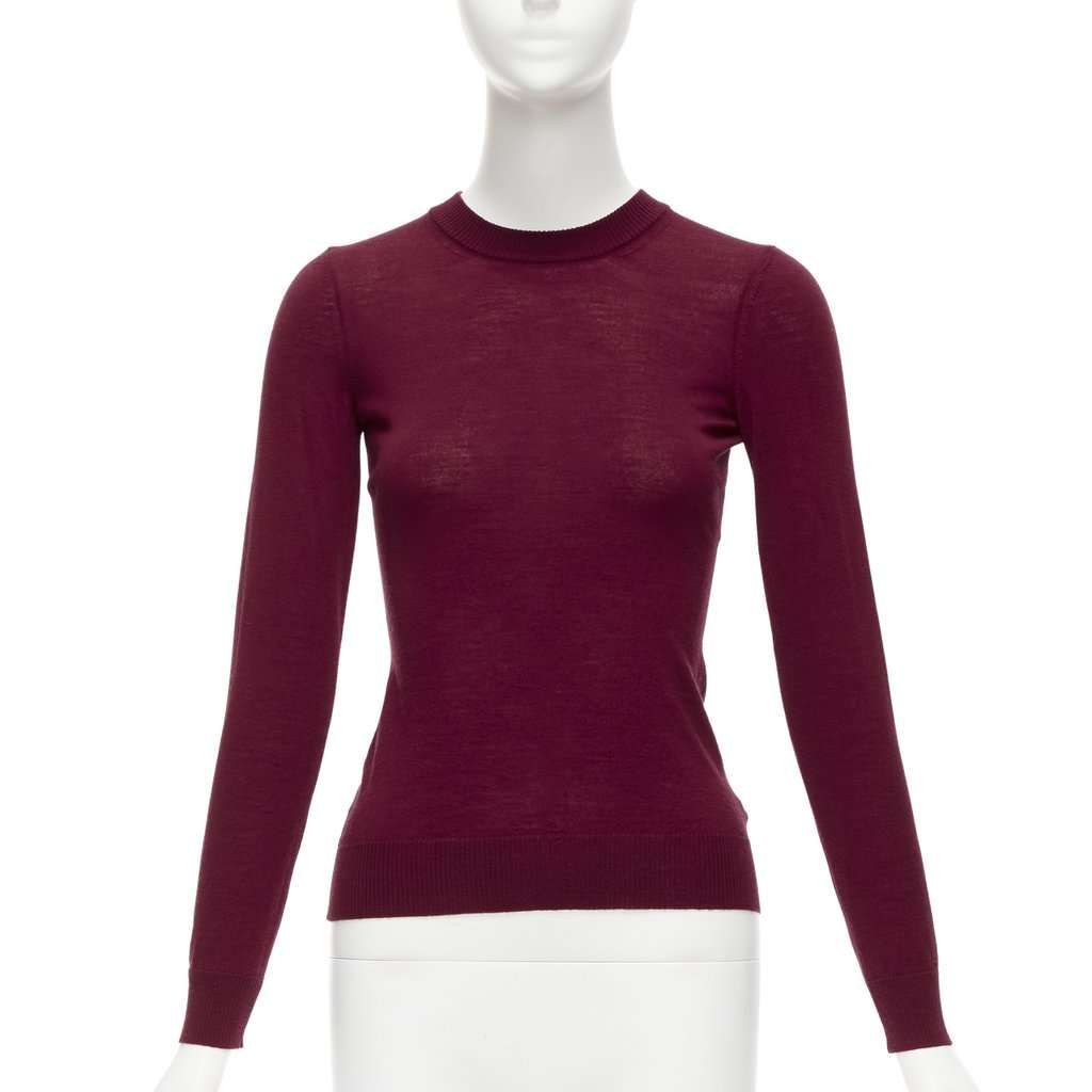 Alaïa Red Crew Sweater Red Wool Never worn - Front View
