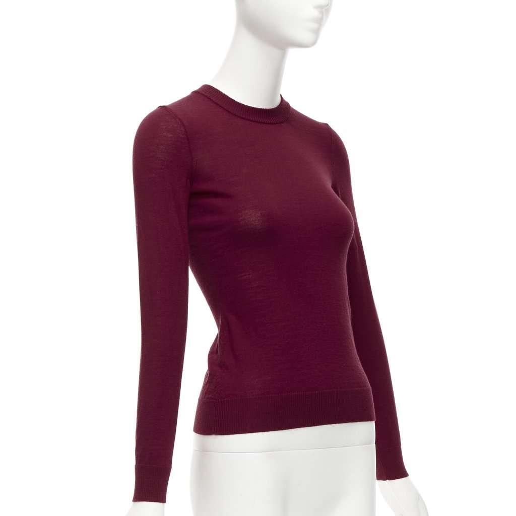 Alaïa Red Crew Sweater Red Wool Never worn - Inside View