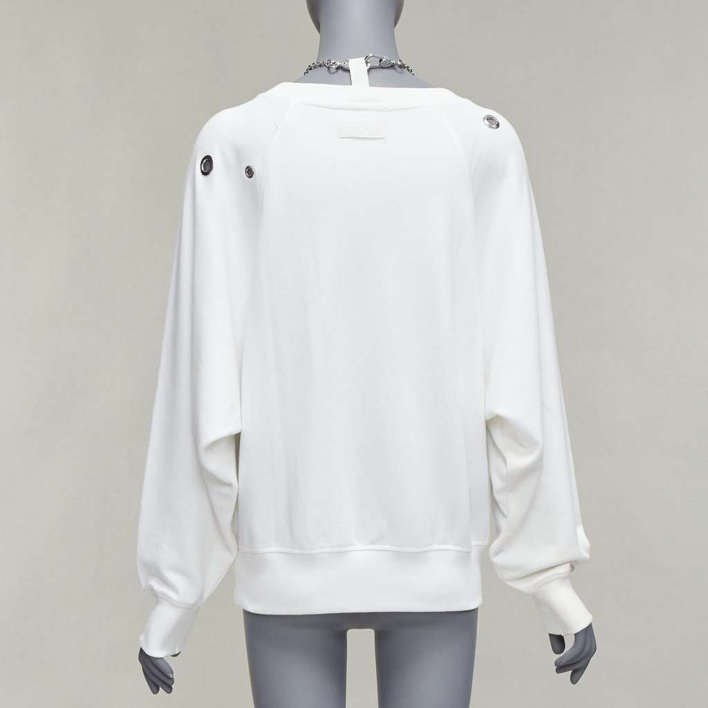 Diesel Punk Chain Sweatshirt White Cotton Fair condition - Box View