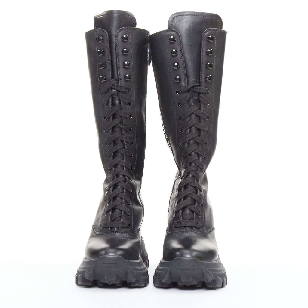 Miu Miu Black Leather Boots Black Leather Good condition - Inside View