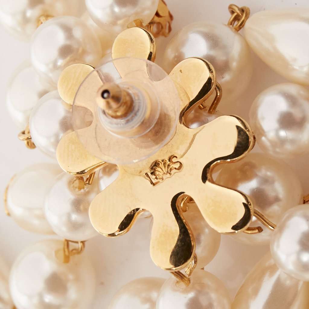 Lele Sadoughi Starburst Earrings Beige Pearl Very good condition - Box View