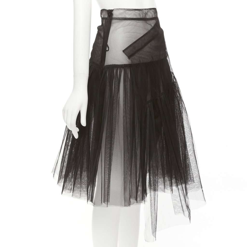 Shushu Tong Tulle High Low Skirt Black Polyester Never worn - Inside View
