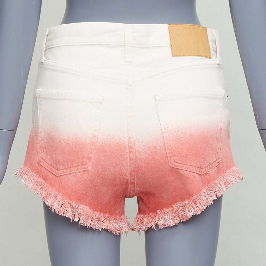 Alanui Ombre Denim Shorts Beige Cotton Never worn - Model View