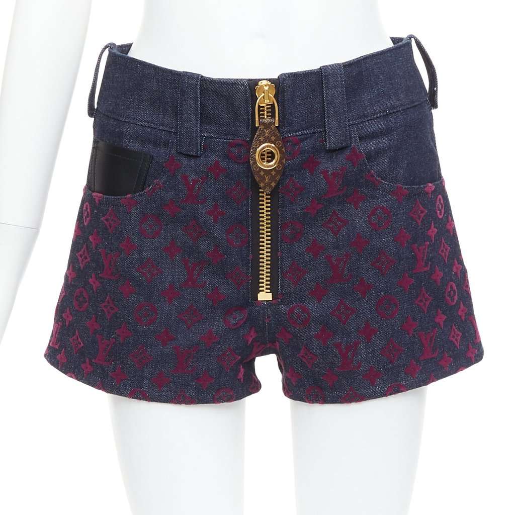 Louis Vuitton 1ABSRX Burgundy Denim Never worn, with tag - Front View