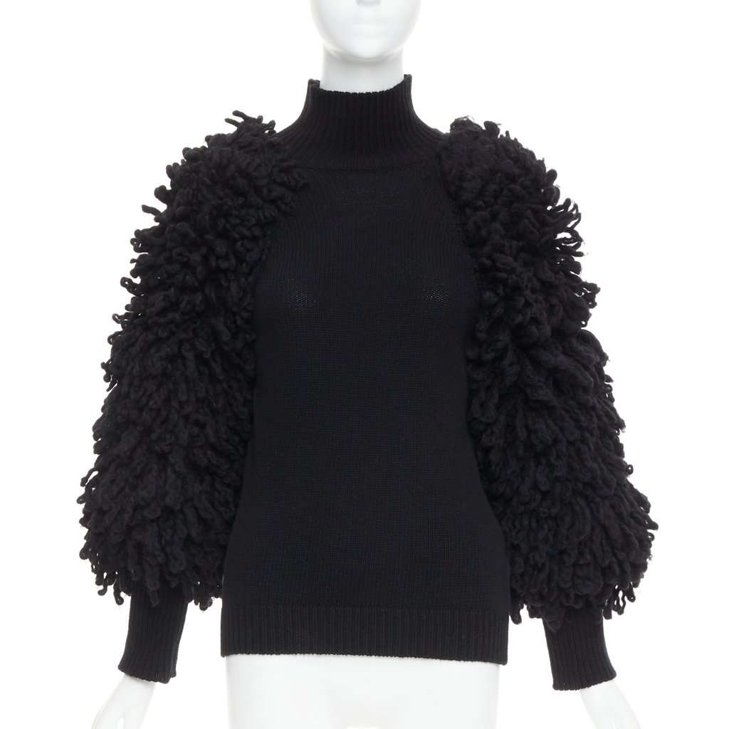 Valentino Garavani Black Wool Knitwear Black Wool Very good condition - Front View