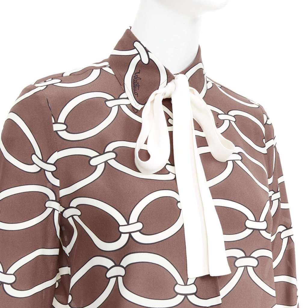 Valentino Garavani Brown Silk Top Brown Silk Very good condition - Back View