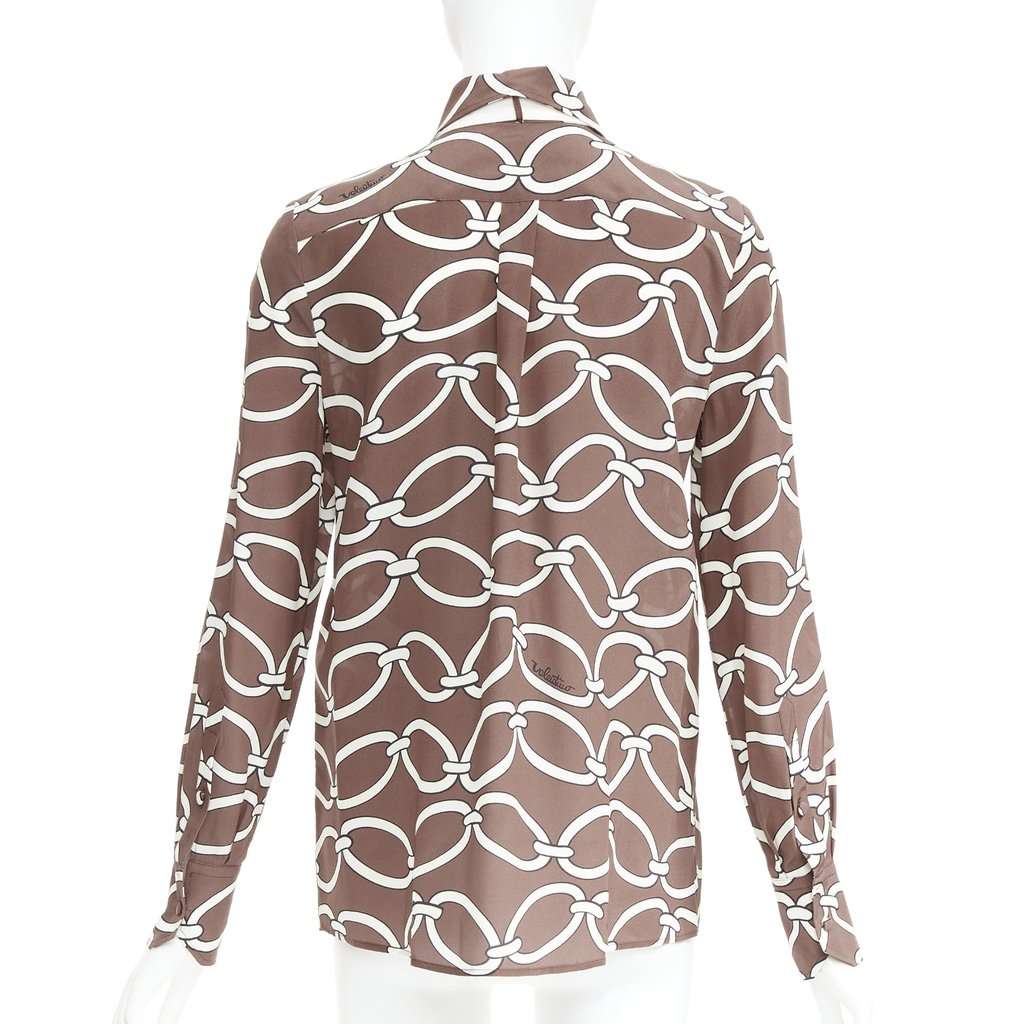 Valentino Garavani Brown Silk Top Brown Silk Very good condition - Box View