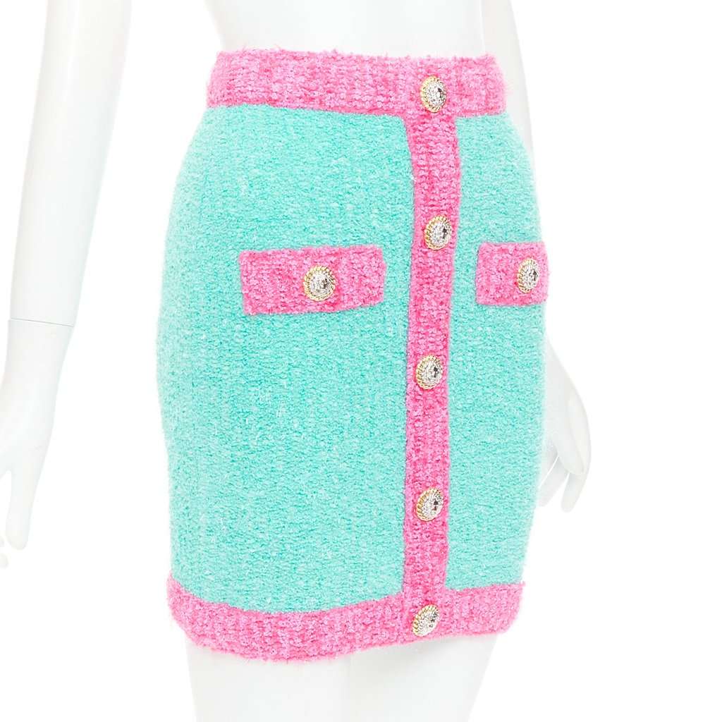 Balmain Blue Cotton Skirt Blue Cotton Very good condition - Inside View