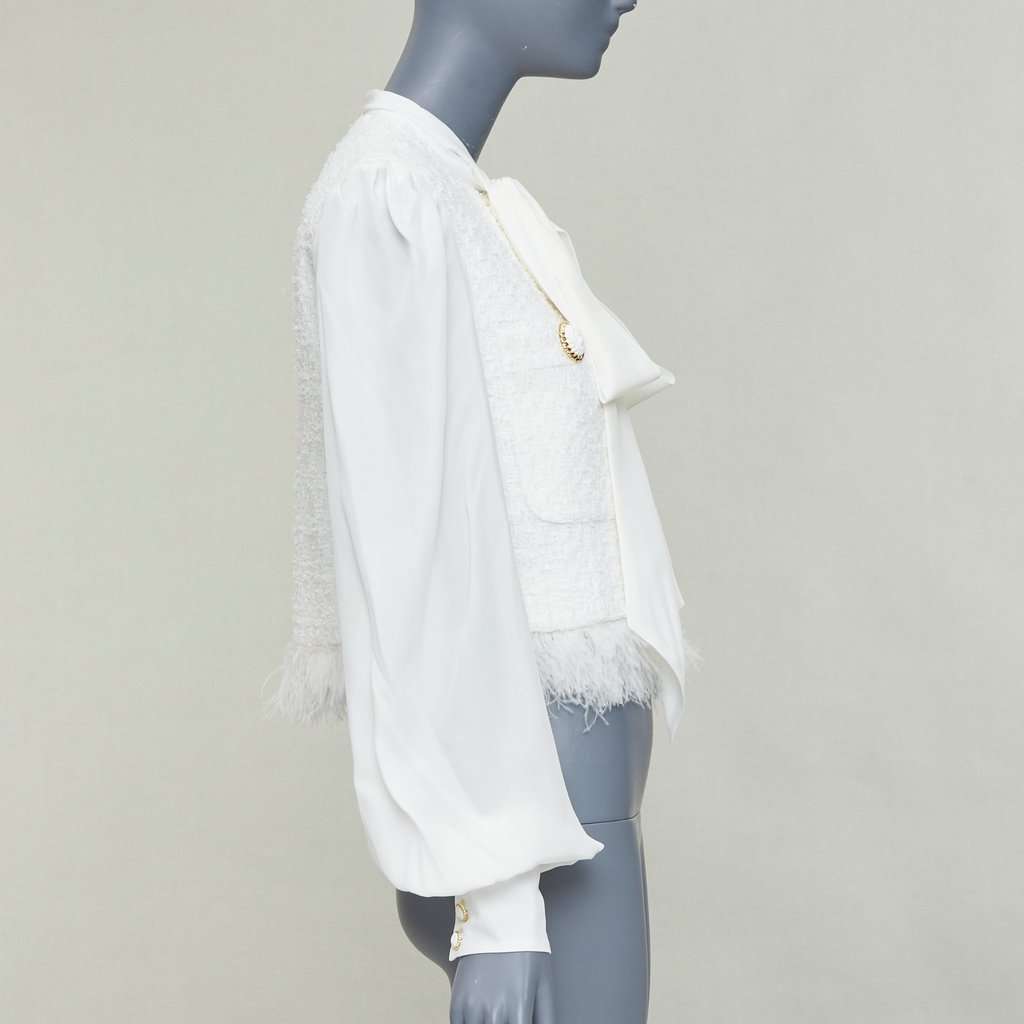 Balmain Ecru Tweed Jacket Beige Tweed Very good condition - Box View