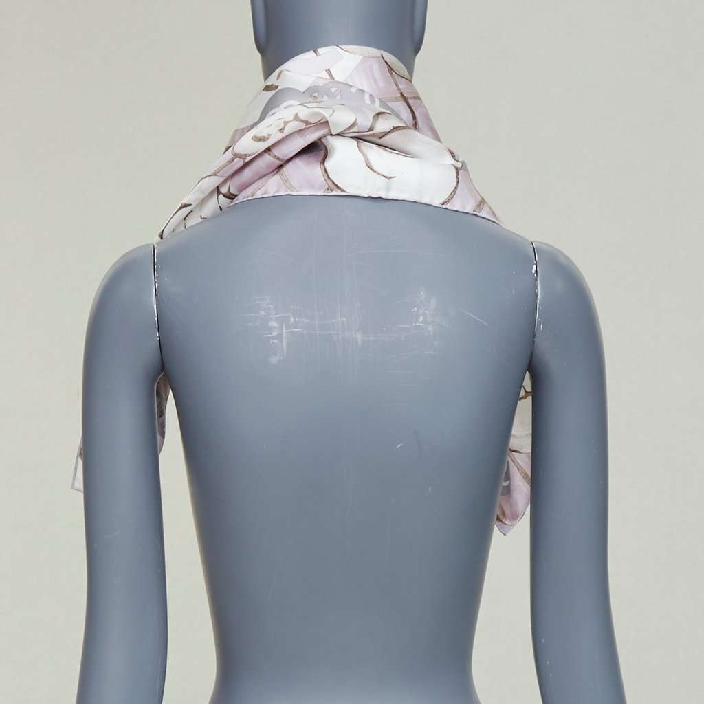 Chanel Pink Silk Scarf Pink Silk Very good condition - Box View