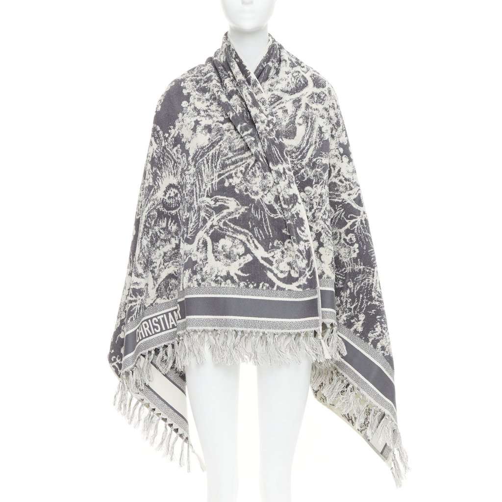 Dior Ecru Cotton Scarf Beige Cotton Very good condition - Front View