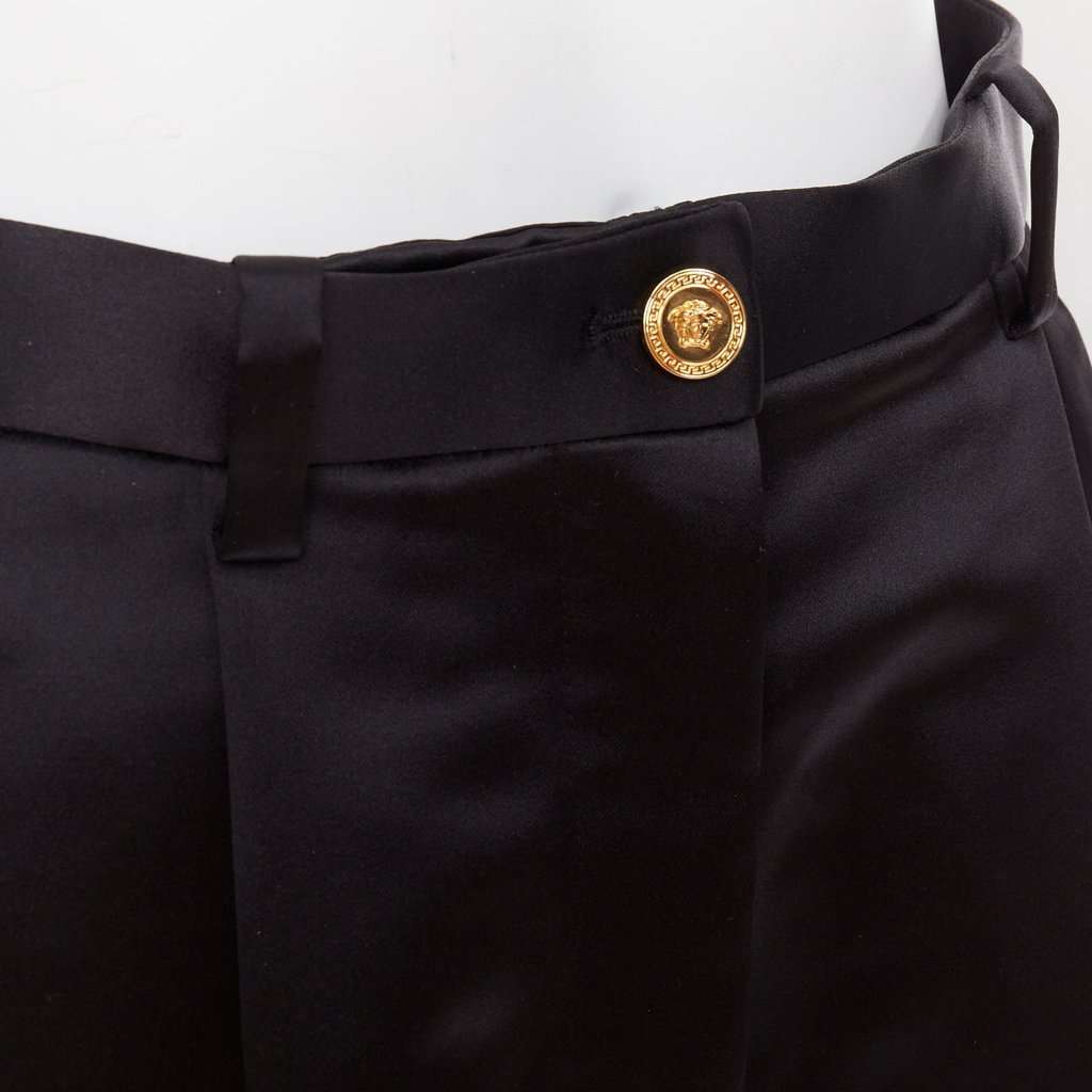 Versace Black Polyester Shorts Black Polyester Very good condition - Back View
