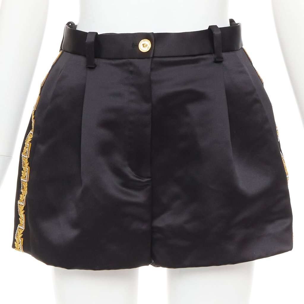 Versace Black Polyester Shorts Black Polyester Very good condition - Inside View