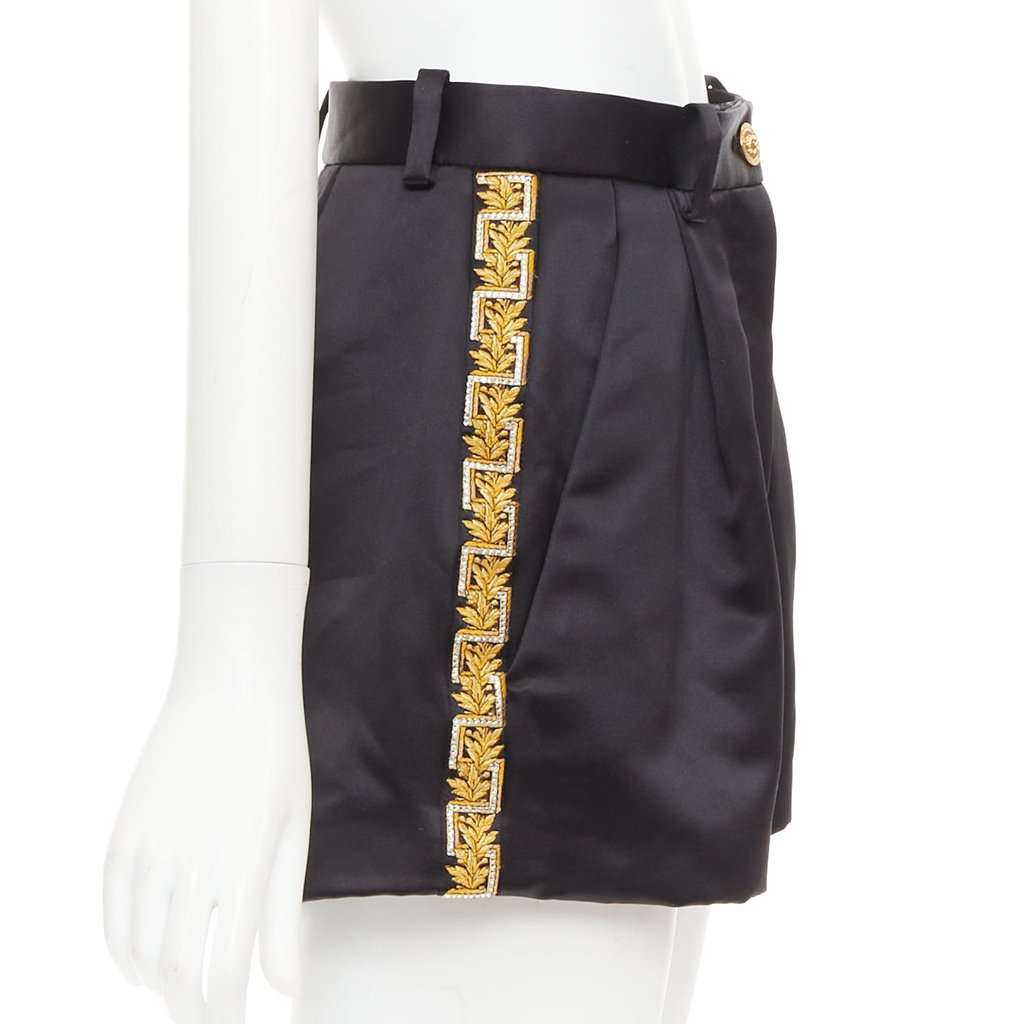 Versace Black Polyester Shorts Black Polyester Very good condition - Model View