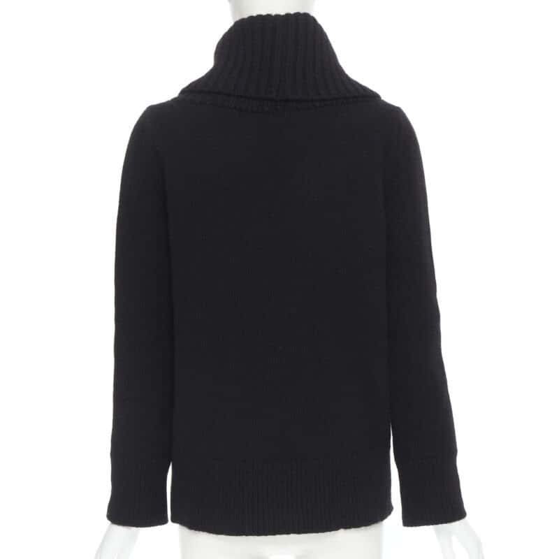 Alexander McQueen Ribbed Turtleneck Sweater Black Wool Very good condition - Box View