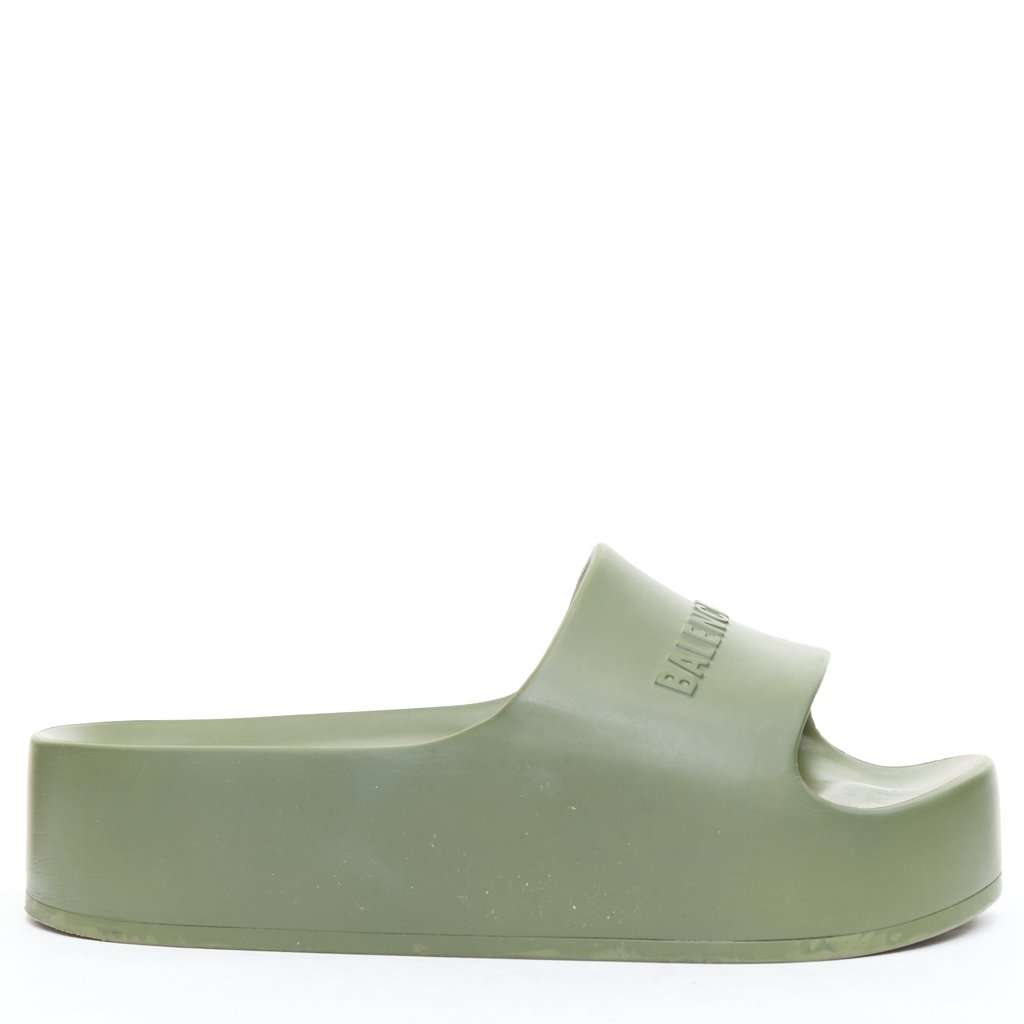 Balenciaga Chunky Green Rubber Fair condition - Front View