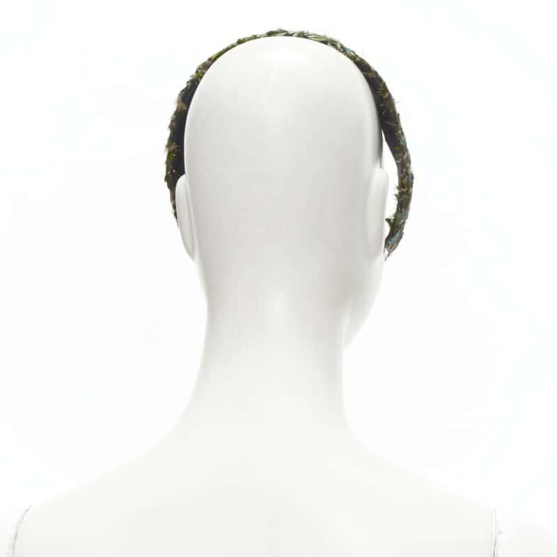 Unsigned Feather Sequin Band Green Never worn - Model View