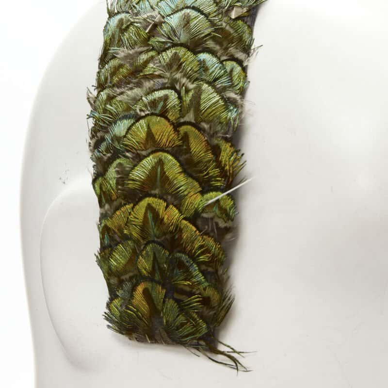 Unsigned Feather Sequin Band Green Never worn - Box View