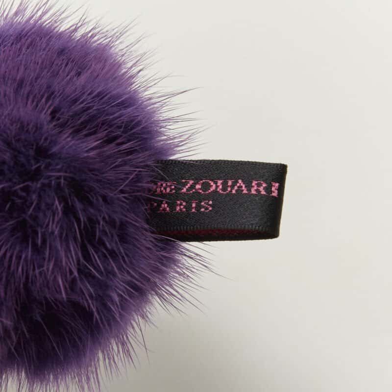Unsigned Fur Crystal Scrunchie Purple Fur Never worn - Model View