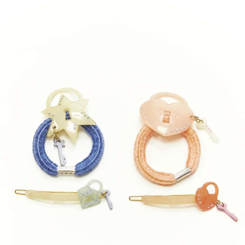 Unsigned Lock Hair Clips MultiColor Plastic Never worn - Front View