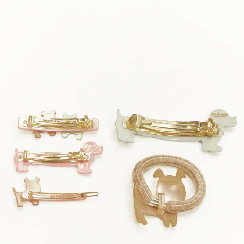Unsigned Dog Hair Clips MultiColor Plastic Never worn - Back View