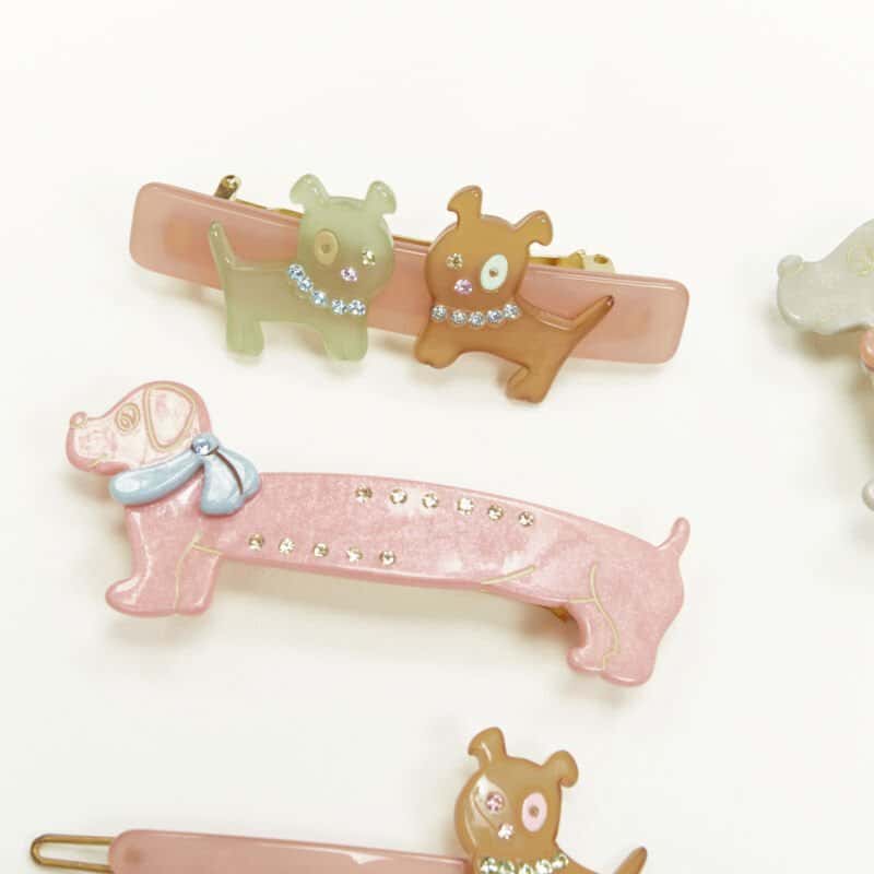 Unsigned Dog Hair Clips MultiColor Plastic Never worn - Inside View